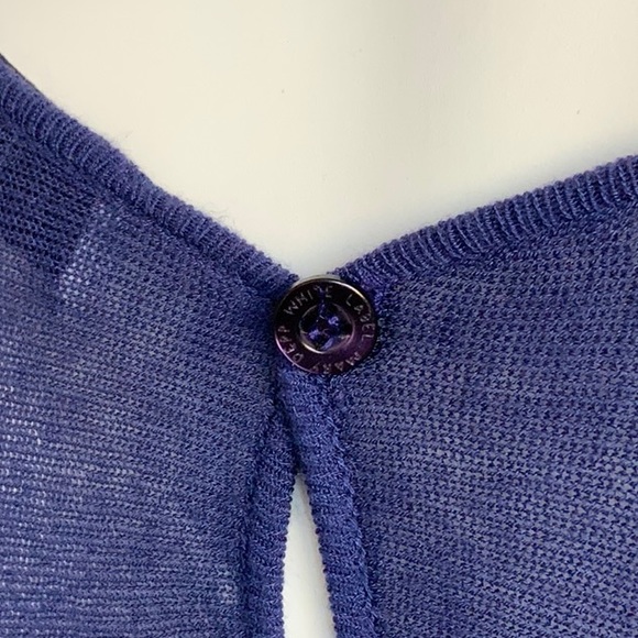 WHITE LABEL Blue Thin Knit Mini Dress Size S Made in ITALY - Picture 8 of 9